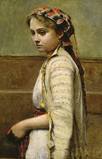 Greek Girl, Mlle. Dobigny by Jean Baptiste Camille Corot